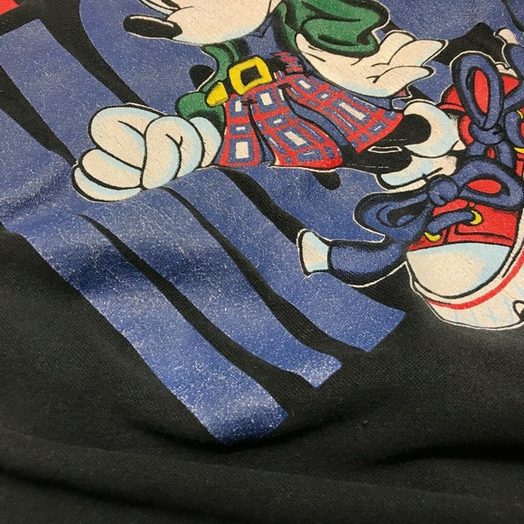 VTG 90s XL Minnie Mouse Faded Black LS Sweatshirt - Picture 5 of 8